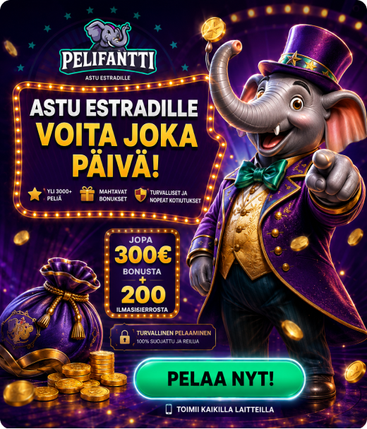 Pelifantti Casino tervetuliaisbonus ja rekisteröityminen